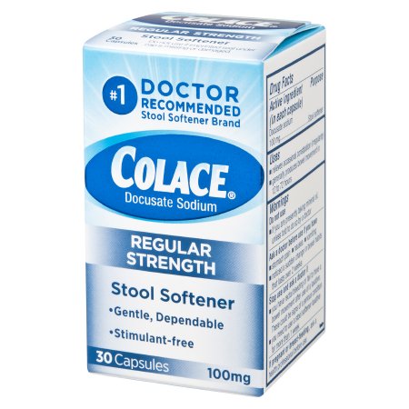 Stool Softener Colace® Capsule 30 per Box 100 mg Strength Docusate Sodium