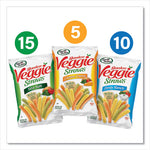 Veggie Straws, Cheddar Cheese/Sea Salt/Zesty Ranch, 1 oz Bag, 30 Bags/Carton, Ships in 1-3 Business Days