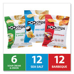 Potato Chips, Variety Pack, Barbeque, Sea Salt, Sour Cream and Onion, 0.8 oz Bag, 30/Pack, Ships in 1-3 Business Days