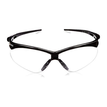 Safety Glasses Jackson Safety® Nemesis Wraparound Clear Tint Polycarbonate Lens Black Frame Over Ear One Size Fits Most