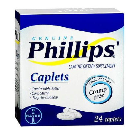 Laxative Phillips'® Caplet 24 per Box 500 mg Strength Magnesium