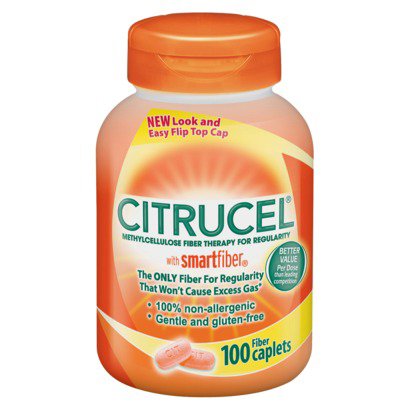 Fiber Supplement Citrucel® Capsule 100 per Bottle 500 mg Strength Methyl Cellulose
