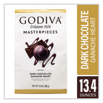 Masterpieces Dark Chocolate, Dark Chocolate Ganache Heart, 13.4 oz Bag, Ships in 1-3 Business Days