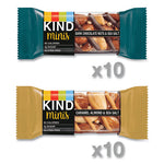 Minis, Dark Chocolate Nuts and Sea Salt/Caramel Almond and Sea Salt, 0.7 oz, 20/Pack