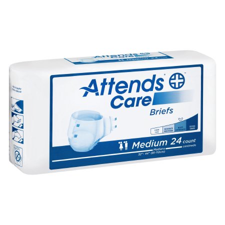 Unisex Adult Incontinence Brief Attends® Care Medium Disposable Moderate Absorbency