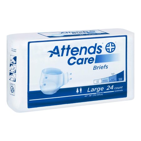 Unisex Adult Incontinence Brief Attends® Care Large Disposable Moderate Absorbency