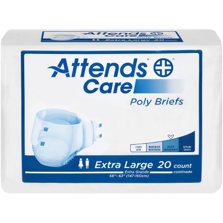 Unisex Adult Incontinence Brief Attends® Care X-Large Disposable Moderate Absorbency