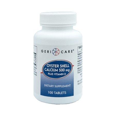 Joint Health Supplement Geri-Care® Calcium / Vitamin D 500 mg - 200 IU Strength Tablet 100 per Bottle