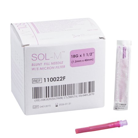 Filter Needle SOL-M™ 18 Gauge 1-1/2 Inch Blunt