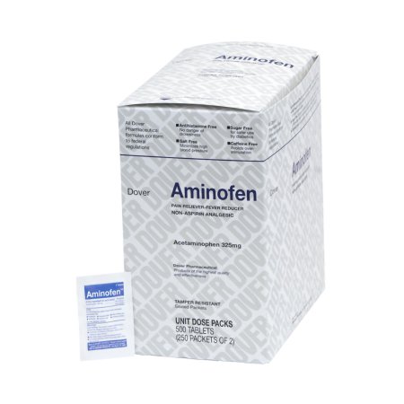 Pain Relief Aminofen 325 mg Strength Acetaminophen Unit Dose Tablet 250 per Box