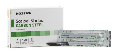 Surgical Blade McKesson Brand Carbon Steel No. 10 Sterile Disposable Individually Wrapped