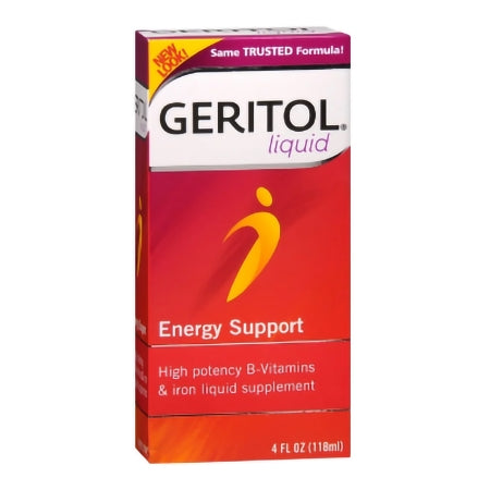 Multivitamin Supplement Geritol® Vitamin B3 / Choline Bitartrate / Iron 50 mg - 50 mg - 18 mg Strength Liquid 12 oz. Unflavored