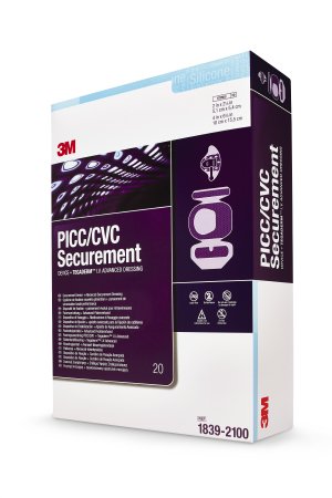 PICC/CVC Securement Device + Tegaderm™ I.V. Advanced Securement Dressing 3M™ Tegaderm™ Film 4 X 6-1/8 Inch Sterile