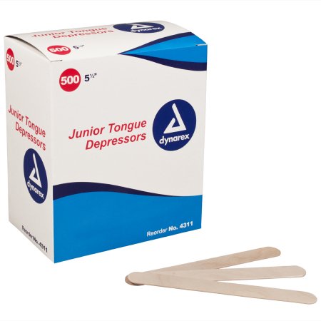 Tongue Depressor dynarex® 5-1/2 Inch Length Wood