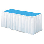 Table Set Linen-Like Table Skirting, Polyester, 29" x 14 ft, White