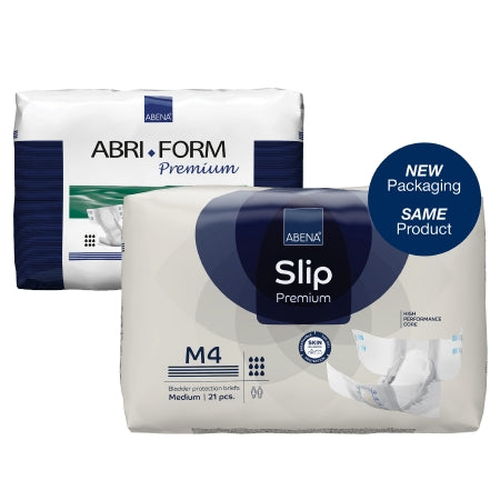 Unisex Adult Incontinence Brief Abri-Form™ Premium M4 Medium Disposable Heavy Absorbency