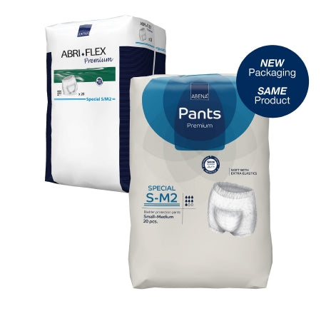 Unisex Adult Absorbent Underwear Abri-Flex™ Special Pull On with Tear Away Seams Small / Medium Disposable Moderate Absorbency