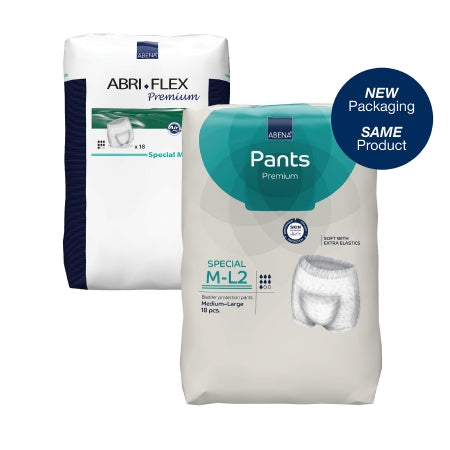 Unisex Adult Absorbent Underwear Abri-Flex™ Special Pull On with Tear Away Seams Medium / Large Disposable Moderate Absorbency