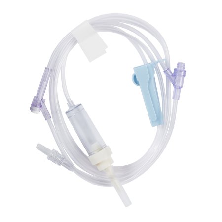 Primary IV Administration Set AMSafe® Gravity 2 Ports 10 Drops / mL Drip Rate Without Filter 83 Inch Tubing Solution