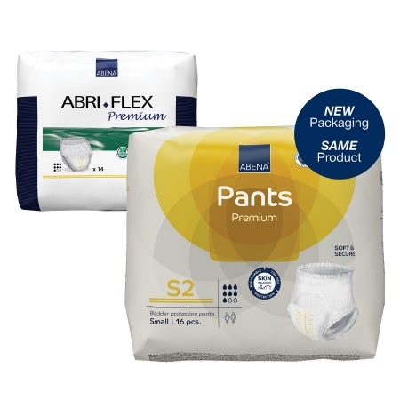 Unisex Adult Absorbent Underwear Abri-Flex™ Premium S2 Pull On with Tear Away Seams Small Disposable Heavy Absorbency