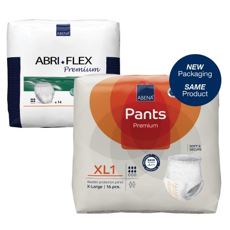 Unisex Adult Absorbent Underwear Abri-Flex™ Premium XL1 Pull On with Tear Away Seams X-Large Disposable Moderate Absorbency