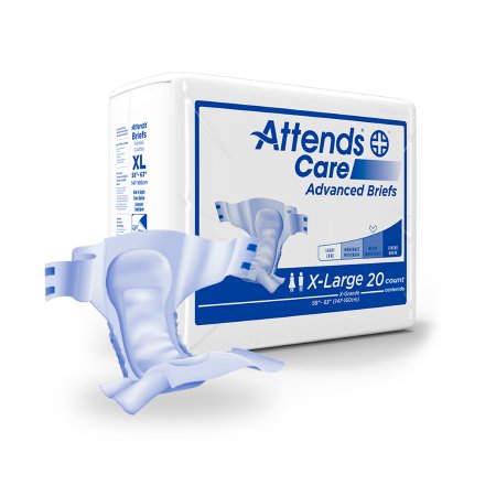 Unisex Adult Incontinence Brief Attends® Care Advanced X-Large Disposable Heavy Absorbency