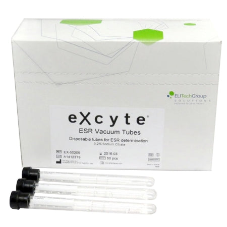 Excyte® Vacuum Tube Venous Blood Collection Tube Sodium Citrate Additive 1 mL Conventional Closure Glass Tube