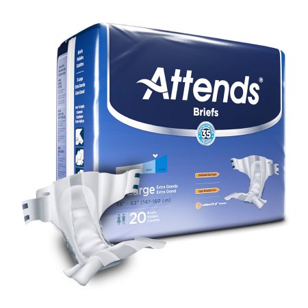 Unisex Adult Incontinence Brief Attends® X-Large Disposable Heavy Absorbency