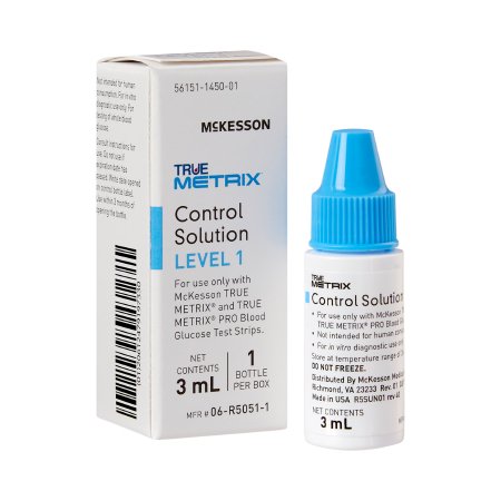 Blood Glucose Control Solution McKesson TRUE METRIX® 3 mL Level 1