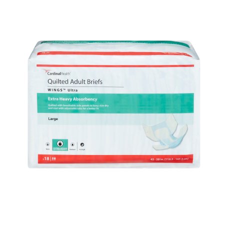 Unisex Adult Incontinence Brief Wings™ Ultra Large Disposable Heavy Absorbency