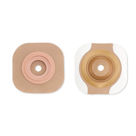 Ostomy Barrier New Image™ CeraPlus™ Precut, Extended Wear Adhesive Tape Borders 57 mm Flange Red Code System 1-1/8 Inch Opening