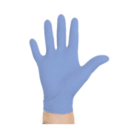 Exam Glove Aquasoft® X-Small NonSterile Nitrile Standard Cuff Length Textured Fingertips Blue Chemo Tested