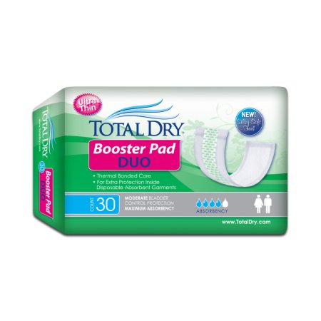 Booster Pad TotalDry™ Booster Pad Duo 12 Inch Length Heavy Absorbency SecureLoc Core One Size Fits Most