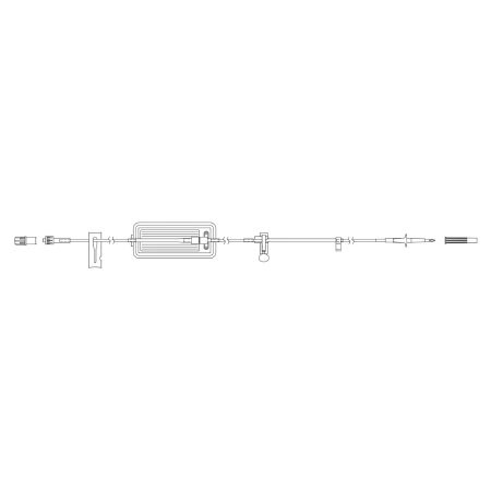 IV Pump Set Curlin® Pump Without Ports 15 Drops / mL Drip Rate 1.2 Micron Filter 99 Inch Tubing Solution