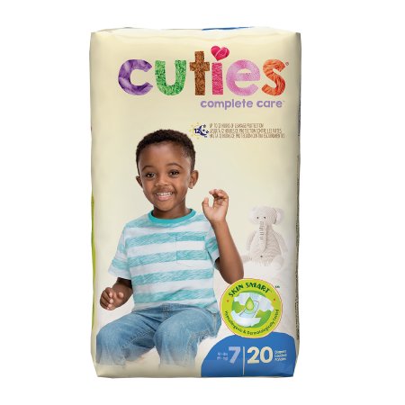 Unisex Baby Diaper Cuties® Essential Size 7 Disposable Heavy Absorbency