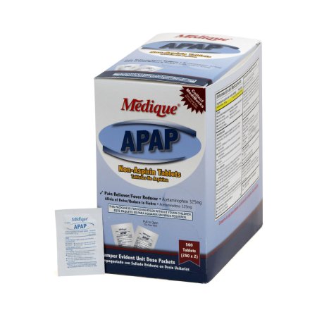 Pain Relief Medique® 325 mg Strength Acetaminophen Unit Dose Tablet 250 per Box