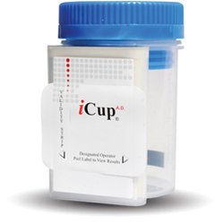 Drugs of Abuse Test Kit iCup® A.D. AMP, BAR, BZO, COC, mAMP/MET, MTD, OPI, OXY, PPX, THC, (CR, OX, pH) 25 Tests CLIA Non-Waived