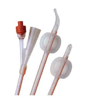 Foley Catheter Folysil® 2-Way Coude Tip 5 - 15 cc Balloon 14 Fr. Silicone