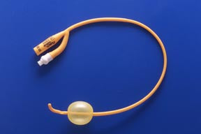 Foley Catheter Rusch PureGold® 2-Way / Tiemann / One Eye Coude Tip 30 cc Balloon 22 Fr. PTFE (Teflon) Coated Latex